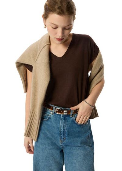 Whistles Whistles Willa V-neck Cap Sleeve Top