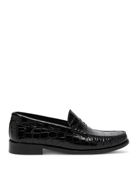 Whistles Whistles Women's Manny Croco Embossed Leather Loafers