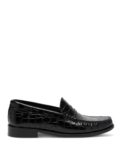 Whistles Whistles Women's Manny Croco Embossed Leather Loafers