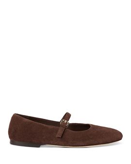 Whistles Whistles Women's Suede Mary Jane Ballet Flats