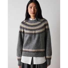 Whistles Whistles Wool Blend Fairisle Knit Jumper