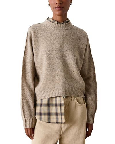 Whistles Whistles Wool Curved Hem Round Neck Sweater