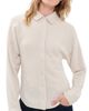 White & Warren White & Warren Cashmere Blend Fitted Button Down Shirt Ivory - 1