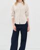 White & Warren White & Warren Cashmere Blend Fitted Button Down Shirt Ivory - 5