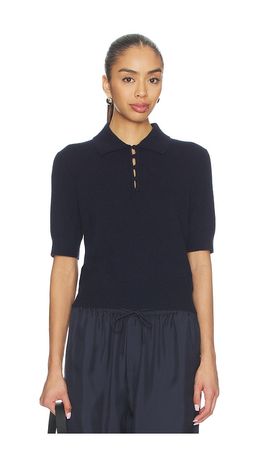White & Warren White & Warren Cashmere Button Polo