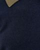 White & Warren White & Warren Cashmere Contrast Collar Sweater Deep Navy/Deep Olive - 6