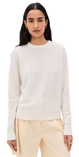 White + Warren White + Warren Cashmere Crew Pullover Soft White S