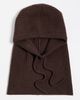 White & Warren White & Warren Cashmere Ribbed Balaclava Coffee Bean One - 5