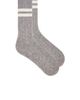White & Warren White & Warren Cashmere Ribbed Striped Socks - 1