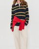 White & Warren White & Warren Cashmere Rugby Polo Pullover Deep Navy Rugby - 5