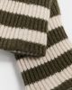 White & Warren White & Warren Cashmere Striped Mittens Deep Olive/Natural Heather One - 4