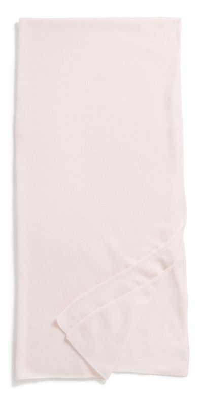 White & Warren White & Warren Cashmere Travel Wrap Pink Sand One