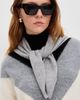 White & Warren White & Warren Cashmere Triangle Scarf Grey Heather One - 3