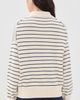 White & Warren White & Warren Cotton Striped Polo Ivory/Navy Stripe - 3