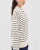 White & Warren White & Warren Cotton Striped Polo Ivory/Navy Stripe - 4