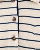 White & Warren White & Warren Cotton Striped Polo Ivory/Navy Stripe - 6