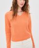 White & Warren White & Warren Featherweight Cashmere V Neck Pullover Orange Fresco - 2