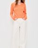 White & Warren White & Warren Featherweight Cashmere V Neck Pullover Orange Fresco - 5
