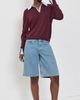 White & Warren White & Warren Superfine Merino Wool Layered Polo Black Cherry/Light Blue Trim - 5
