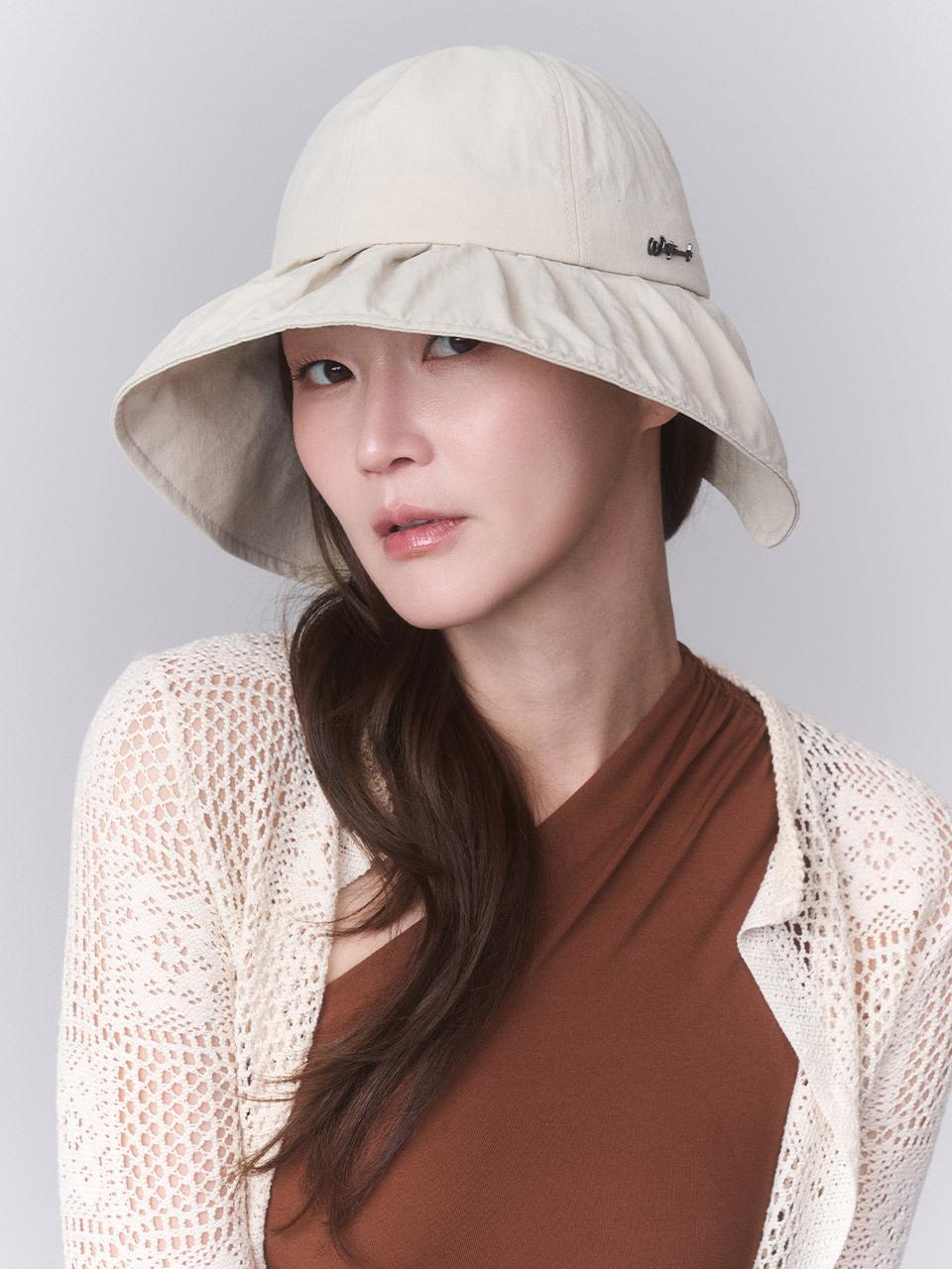 WHITE SANDS Air Texture Shirring Bonnet Hat Dinant (4 colors)