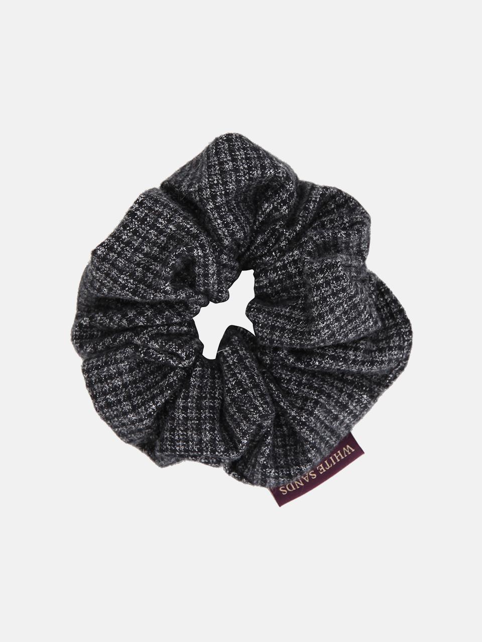 WHITE SANDS Check Cotton Italian Blend Hair Tie