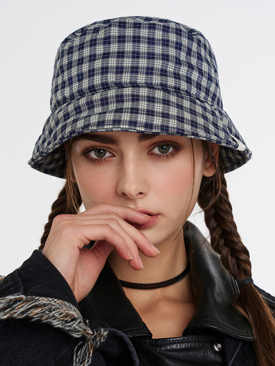 WHITE SANDS Check Padding Bucket Hat(3 colors)