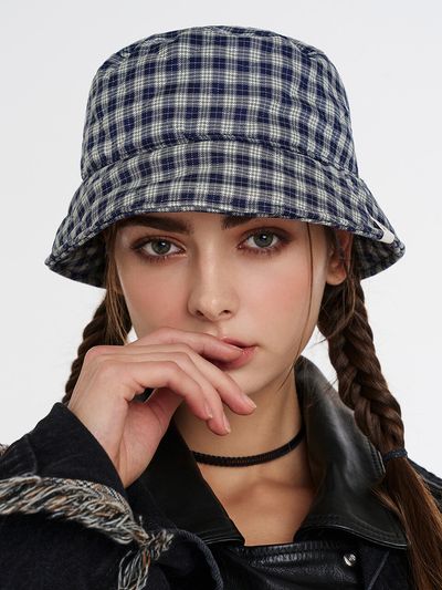 WHITE SANDS Check Padding Bucket Hat(3 colors)