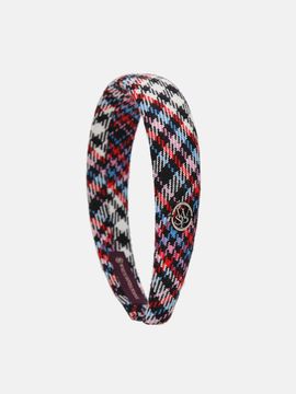 WHITE SANDS Italian Wool Check Premium Hairband [Purple]
