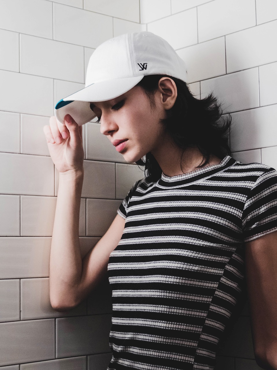 WHITE SANDS Mokuba Satin Ribbon Cotton Ball Cap (5 Colors)