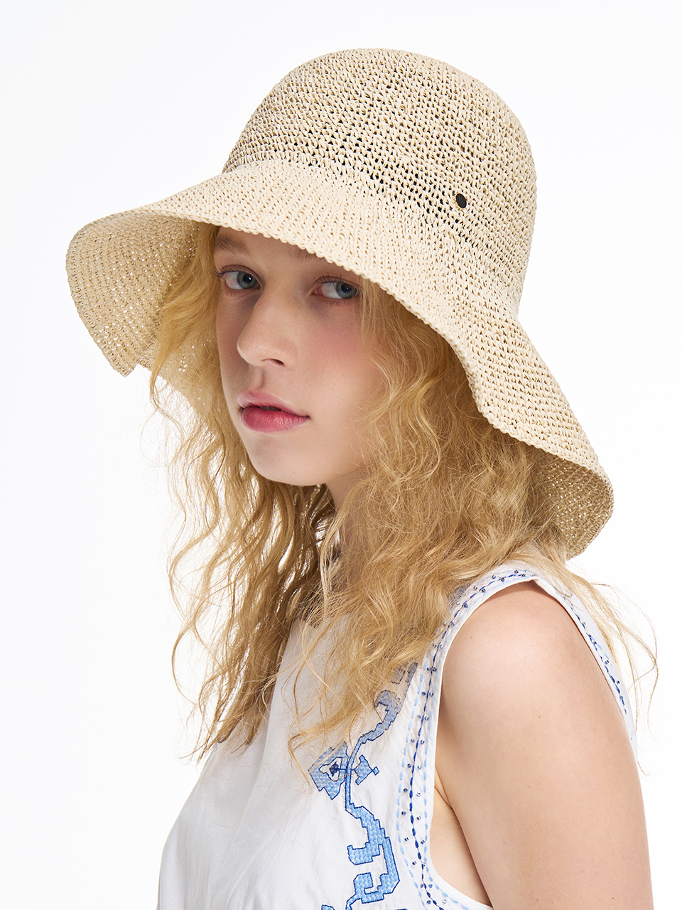 WHITE SANDS Paper Unbalance Floppy Hat Laura (2 Colors)