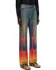 Who Decides War Who Decides War Blue & Red Flame Denim Jeans - 2