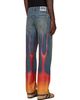 Who Decides War Who Decides War Blue & Red Flame Denim Jeans - 3