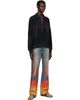 Who Decides War Who Decides War Blue & Red Flame Denim Jeans - 4