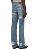 Who Decides War Who Decides War Blue Slim Fit Wax Wash Jeans - 3