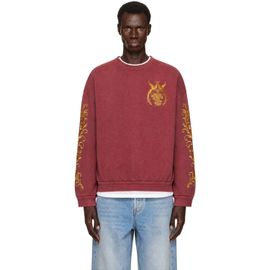 Who Decides War Who Decides War Burgundy Fountain Crest Crewneck Sweatshirt