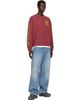 Who Decides War Who Decides War Burgundy Fountain Crest Crewneck Sweatshirt - 4