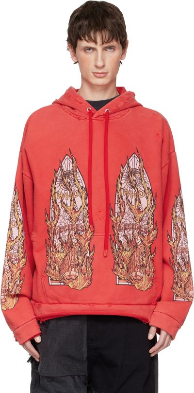 Who Decides War Who Decides War Red Flame Glass Hoodie