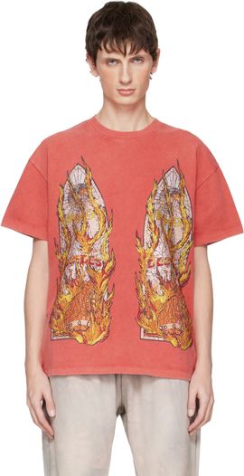 Who Decides War Who Decides War Red Rhinestone Flame Glass T-shirt