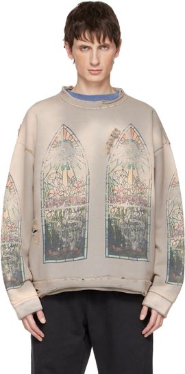 Who Decides War Who Decides War Taupe Faded Sweatshirt