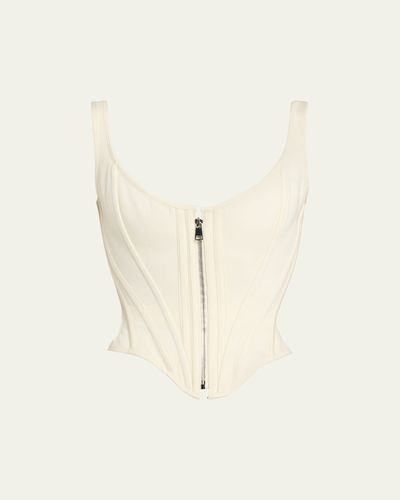 Wiederhoeft Venus Denim Zip Corset Top
