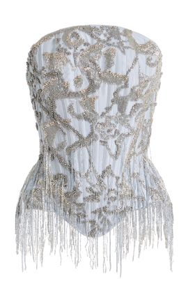 wiederhoeft bead-embellished mini corset dress Mini Popstar Dress  Wiederhoeft