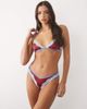 Wild Lovers Wild Lovers Heidi satin lace trim thong in beryy pink-RED - 1