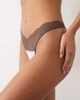 Wild Lovers Wild Lovers Lulu thong in pink with brown lace-MULTI - 1