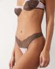 Wild Lovers Wild Lovers Lulu thong in pink with brown lace-MULTI - 3