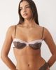 Wild Lovers Wild Lovers Lulu underwired bra in pink with brown lace-MULTI - 1