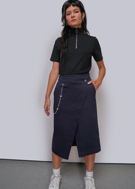WILDFANG WILDFANG Essential Denim Utility Wrap Skirt