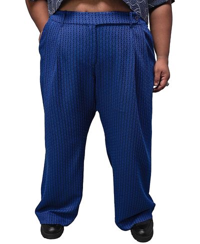 Wildfang Wildfang Plus The Empower Jacquard Wide Leg Trouser