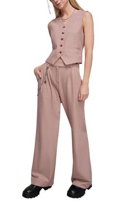 WILDFANG WILDFANG The Empower Houndstooth Wide Leg Trouser