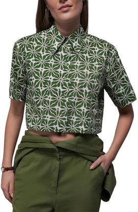WILDFANG WILDFANG The Essential Cropped Button Up