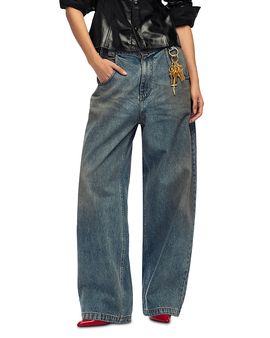 Willy Chavarria Willy Chavarria Bad Girl Wide Leg Jeans in Classic Blue